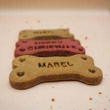 Load image into Gallery viewer, Christmas: Personalised bone dog biscuits
