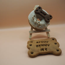 Load image into Gallery viewer, Dog birthday carob woof doughnuts and treats