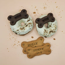 Load image into Gallery viewer, Dog birthday carob woof doughnuts and treats freeshipping - Queens of the Bone Age