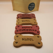 Load image into Gallery viewer, Christmas: Personalised bone dog biscuits