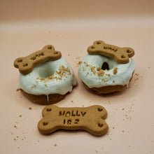 Load image into Gallery viewer, Dog birthday peanut woof doughnuts and treats freeshipping - Queens of the Bone Age

