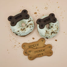 Load image into Gallery viewer, Dog birthday carob woof doughnuts and treats freeshipping - Queens of the Bone Age
