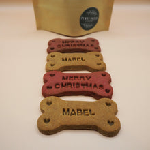 Load image into Gallery viewer, Christmas: Personalised bone dog biscuits
